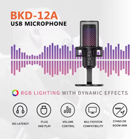 Microfono-Grabacion Microfono RGB Gamer PC De Condensador Para PC USB Microphone Condensateur Ordinateur PC Mic