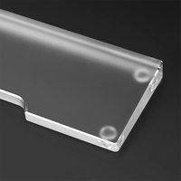 Repose-poignets pour clavier en acrylique transparent durable pour ordinateur de bureau avec tapis antidérapants, repose-poignets personnalisé en plexiglas pour clavier de jeu