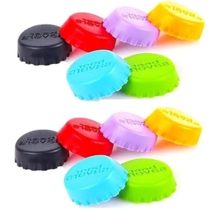 Juego de 16 Tapas de Silicona Coloridas para Botellas y Frascos, Diseño de Rosca, Marca SC ECOMMERCE, Hecho en Italia - Product Image 1