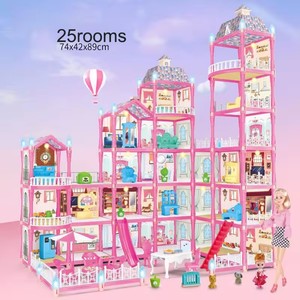 MILI - Juego <span class=keywords><strong>de</strong></span> <span class=keywords><strong>Casa</strong></span> <span class=keywords><strong>de</strong></span> <span class=keywords><strong>Muñecas</strong></span> <span class=keywords><strong>de</strong></span> Lujo en Miniatura, Simulación <span class=keywords><strong>de</strong></span> Villa, 25 Habitaciones, 494 Piezas, con Luz, para Niños - Product Image 2