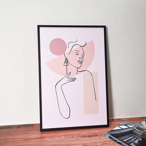 Impression sur toile abstraite style nordique personnalisée, peinte à la main, écologique, portrait <span class=keywords><strong>de</strong></span> nu, moderne, DIY, pour salon et maison - Product Image 3
