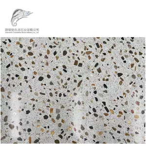 Terrazzo de couleur étoilée à bas prix pour les comptoirs carreaux de sol panneau mural escaliers pierre flexible revêtement mural naturel panneaux de pierre