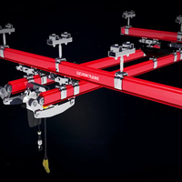 Système de grue SEVENCRANE 500 kg avec palan électrique et moteur, pont roulant léger pour levage en petite atelier