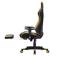 Chaise de jeu ergonomique moderne en cuir PU à dossier haut avec repose-pieds pivotant pour bureau et configuration de jeu à domicile – Vente en gros
