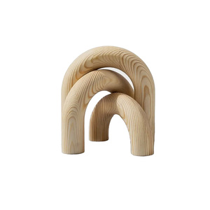 Ensemble de décoration d'<span class=keywords><strong>arche</strong></span> <span class=keywords><strong>en</strong></span> <span class=keywords><strong>bois</strong></span> <span class=keywords><strong>en</strong></span> trois parties, ornement de table basse, magnifique design d'<span class=keywords><strong>arche</strong></span>, étagère de rangement, style de décoration moderne pour la maison - Product Image 2