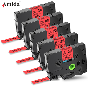 Amida Black on Red /Blue/ Yellow TZe-431 TZe-531 TZe-631 Label Tape Compatible <strong>Printer</strong> <strong>Ribbon</strong> - Product Image 3