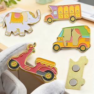 Aimant de réfrigérateur personnalisé en métal, motif dessin animé mignon, en alliage de zinc émaillé, aimant de réfrigérateur émail souple pour attraction touristique - Product Image 4