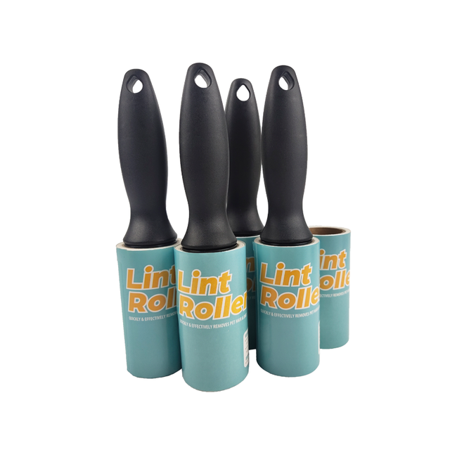 Custom Logo 30 60 90 100 Sheets Adhesive Diagonal Cut Spiral Tear Paper Sticky Lint Roller Remover for Pet Hair Clothes Cleaning