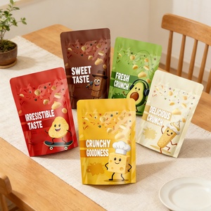 ถุงซิปล็อคแบบตั้งได้สำหรับบรรจุภัณฑ์อาหาร เช่น คุกกี้ ถั่ว ลูกอม เยลลี่  พร้อมบริการพิมพ์โลโก้ตามแบบ OEM  วัสดุเกรดอาหาร - Product Image 2