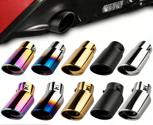 كاتم صوت سيارة مخصص من الفولاذ المقاوم للصدأ من JIACHENG، أنبوب عادم مستقيم/منحني لتزيين أنبوب العادم - Product Image 1