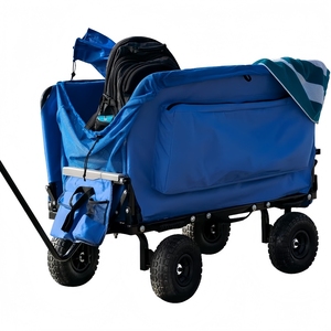 Diseño 3 en 1 integrado el vagón plegable Chaise Lounge Chair Wagon Ultimate Beach Wagons Sports Beach Cart con asiento - Product Image 3