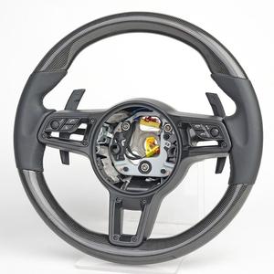 Volant <span class=keywords><strong>Ferrari</strong></span> en fibre de carbone avec cadre de boutons, sport premium, fond plat, prise en main améliorée, remplacement pour la plupart des modèles - Product Image 2