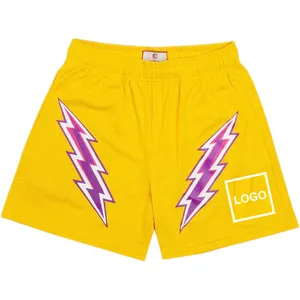 High Quality Polyester Colorful Mesh Gym Shorts Custom Mesh Shorts Men