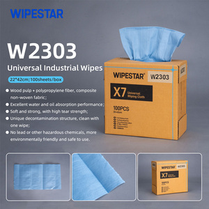 Kain Lap Wipestar 80gsn Kain Nonwoven Spunlace Ramah Lingkungan Daya Serap Air dan Minyak Tinggi Bebas Serat Tisu Pembersih Industri - Product Image 3