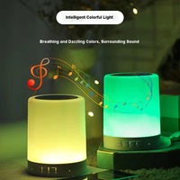 671 Lampu Pintar Grosir Smart Pat Lamp Speaker RGB Lampu Suasana Portabel untuk Penggunaan Luar Ruangan USB Dapat Diisi Ulang Dukungan Kartu TF Speaker Hadiah Pesta