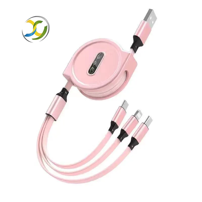 3 In 1 USB Cable Products Charging Mobile Phones Retractable Micro USB Cable