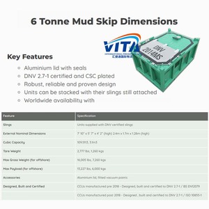 8M ³ Roll - on - Roll - off Skip Bin-Grado industrial, EE. UU.-Certificado para reciclaje - Product Image 6