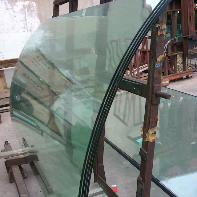 Curved Laminated Tempered Glass 10-12mm for Gym Staircase & Railing