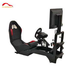 Cabina de simulador de carreras barata con asiento y soporte de TV Soporte de volante ajustable para PC PS4 PS5 Xbox Gaming - Product Image 2