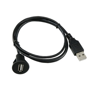 สายเคเบิล USB 2.0 แบบพอร์ตเดียว ชนิดตัวผู้-ตัวเมีย กันน้ำ สำหรับรถยนต์ รถจักรยานยนต์ เรือ แผงหน้าปัดรถยนต์ ใช้สำหรับต่อขยายและดัดแปลงข้อมูล - Product Image 1