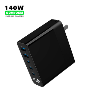 Kaida 2023 Newst UK AU Adaptador de cargador <span class=keywords><strong>port</strong></span>átil móvil Pantalla digital multipuerto Pd 140W Cargador Gan Cargadores de pared - Product Image 2