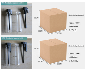 Frascos de Perfume de Vidrio de Tamaño Viaje, 1ml/2ml/3ml, Dispensadores Cosméticos Vacíos, Viales con Tapa de Rosca Serigrafiada para Rímel - Product Image 6