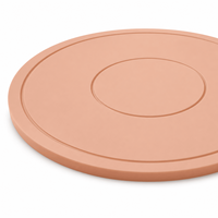 Sous-plat rond en silicone résistant à la chaleur, antidérapant, lavable, pour cuisine, support de pot, dessous de tasse