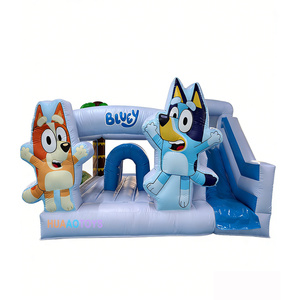 Castillo Inflable con Tobogán con Temática <span class=keywords><strong>de</strong></span> Bluey, <span class=keywords><strong>de</strong></span> Grado Comercial, para Niños, para Alquiler en Fiestas - Product Image 2