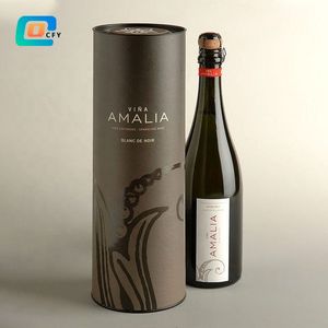 Hộp đựng rượu vang hình trụ cao cấp in màu chất lượng cao, ép kim vàng sang trọng, có nắp kim loại, dùng làm hộp quà tặng rượu whisky - Product Image 6