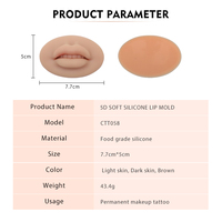 WenShen usine haute qualité Latex maquillage permanent pratique visage naturel fausse peau 3D lèvre modèle tatouage pratique peau
