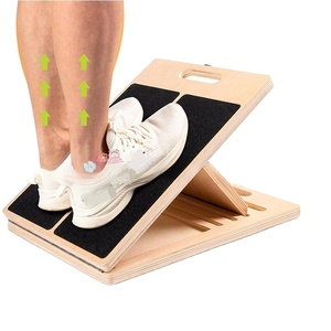 Planche de tension en bois Dispositif de tension incliné réglable pliant à usage domestique pour étirer les muscles du mollet - Product Image 1