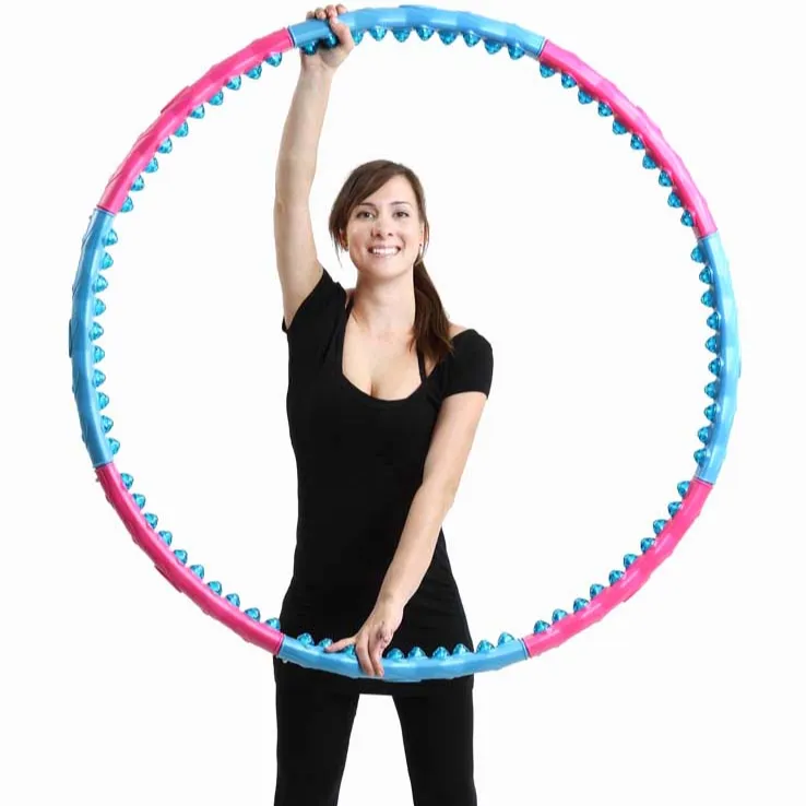 new product ideas 2024 plastic hula reifen detachable massage hula hoops with magnet massage balls for waist massage products