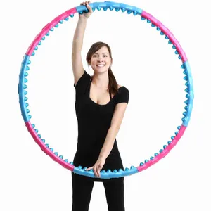 Nieuwe Productideeën 2024 Plastic Hula Reifen Afneembare Massage Hoelahoepels Met Magneet Massageballen Voor Taillemassageproducten