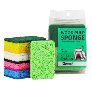 Esquina redonda 11*6,9*2cm Esmeril de doble cara con pulpa de madera Esponja de celulosa Herramienta de limpieza de uso múltiple amigable - Product Image 1