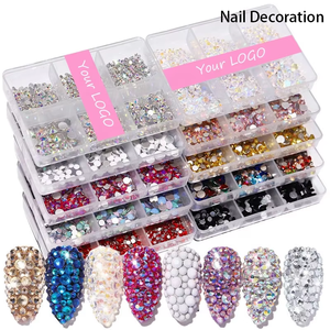 Diamantes de imitación brillantes en 3d, cristales <span class=keywords><strong>AB</strong></span> para uñas, en forma de piedra, en caja - Product Image 1