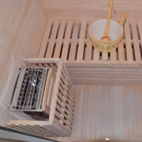 Sauna traditionnel en bois de pruche Icegalax, sauna extérieur en forme de baril, chauffé par poêle, avec vapeur sèche, vente directe d'usine