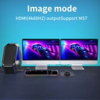 Adaptateur hub USB-C HDTV à 2 ports, double écran 4K60Hz, compatible avec MacBook Pro/Air, extension pour ordinateur portable de type C