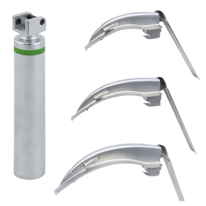 Ensemble de laryngoscope McCoy de haute qualité Illumination électrique à fibre optique Poignée de taille adulte en acier inoxydable Instrument chirurgical ORL - Product Image 1