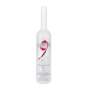 Benutzer definierte leere 700ml Wodka Alkohol Spirituosen Schnaps Whisky alkoholische Tequila runde Glasflasche mit Deckel für Hersteller Verkauf