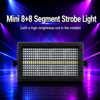 Mini projecteur stroboscopique LED 8+8 segments RGB blanc pour éclairage de scène avec contrôle DMX512 RDM pour DJ, club et événements