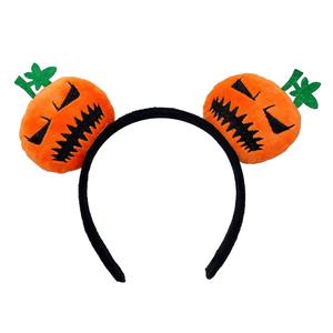 Serre-tête amusant en forme de citrouille d'Halloween pour déguisement de fête, en tissu - Product Image 5