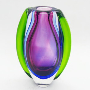 <span class=keywords><strong>Vase</strong></span> moderne de style européen fait à la main en <span class=keywords><strong>verre</strong></span> de couleur Murano Design pour la décoration intérieure pour mariage, noël, hôtels et restaurants - Product Image 2