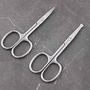 Petites ciseaux antidérapants en acier inoxydable de haute qualité, tondeuses à cheveux à lames rouges, ciseaux pour sourcils pour femmes, ciseaux manuels pour le nez - Product Image 1