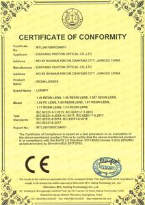Precio de fábrica Fabricante de lentes de anteojos 1,67 <span class=keywords><strong>ASP</strong></span> 1,67 UV420 Lente óptica de recubrimiento óptico - Product Image 6