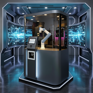 Máquina de Café Robótica de 6 Ejes, Cafetera Espresso/Cappuccino Totalmente Automática con Pantalla Táctil para Oficinas/Aeropuertos, Certificación CE - Product Image 1