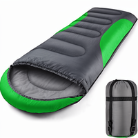 Sac de couchage enveloppant 220x80cm en polyester Ripstop 190T 300gsm, fibre creuse, 1,6kg, imperméable, 5 degrés, facile à nettoyer