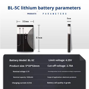Прямая поставка с фабрики, оптовая продажа, BL-5C литиевые батареи в наличии для пожилых телефонов и регистраторов - Product Image 2