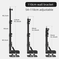 Anneau lumineux LED mural/plafond 18 pouces en plastique et aluminium, température de couleur réglable 3000K-6000K, alimentation AC/DC, base triangulaire, pour la beauté