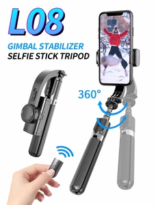 Perche à <span class=keywords><strong>Selfie</strong></span> <span class=keywords><strong>L08</strong></span> stabilisateur de cardan, support intelligent en direct, trépied à Rotation de 360, portable, Anti-secousse, stabilisateur de vidéo <span class=keywords><strong>Selfie</strong></span> pour téléphone - Product Image 2