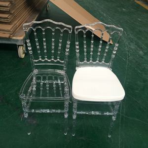 Chaises à empiler en résine, pièces en acrylique, transparentes, avec coussins, pour événement, mariage, fête, <span class=keywords><strong>location</strong></span>, hôtel - Product Image 5